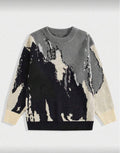 STARLY “Monochrome Rift” Knit Sweater