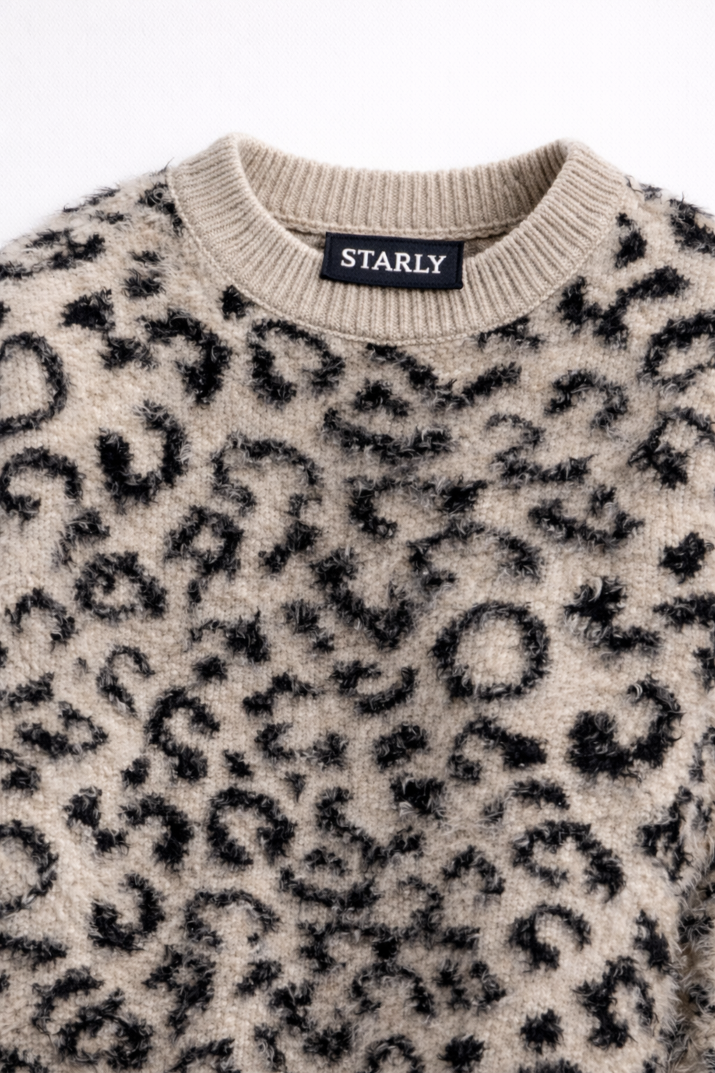 STARLY Leopard Knit Sweater