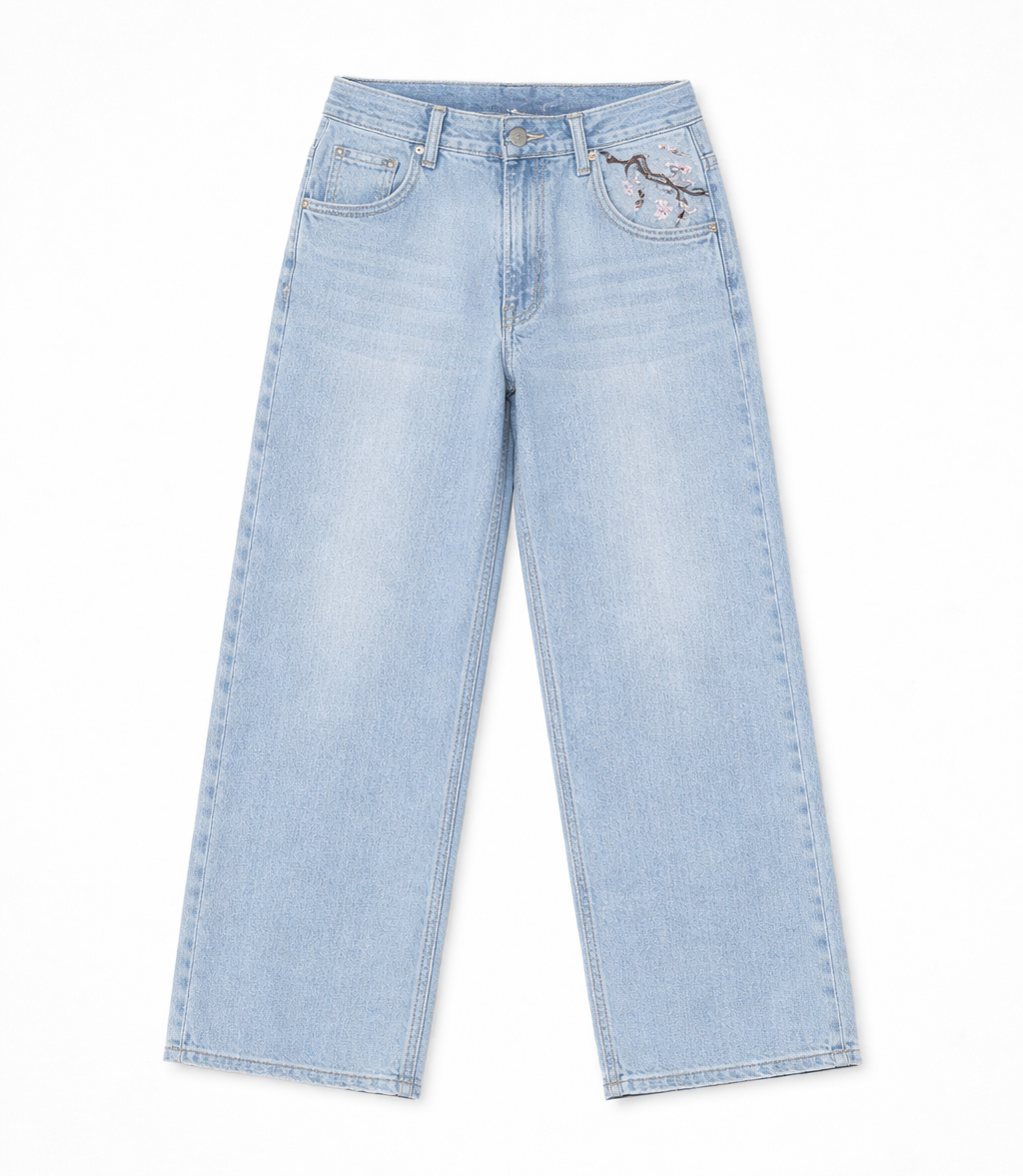 STARLY Blossomed Denim Pants
