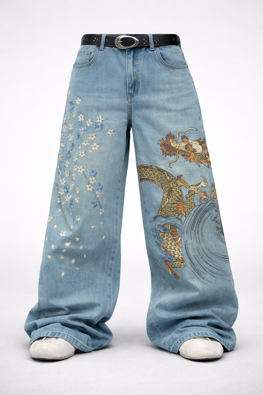 Denim Blossom Drags Jeans