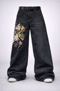 Denim Floral Japan Jeans