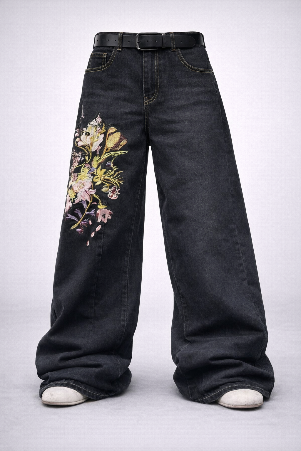 Denim Floral Japan Jeans